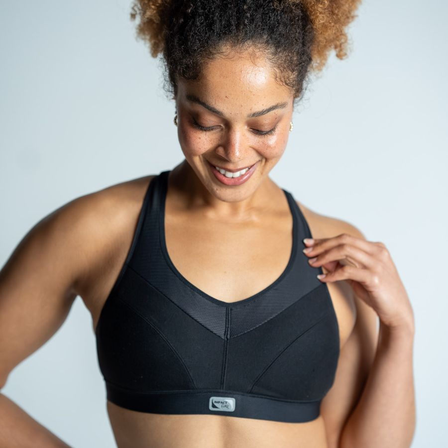 black Adjustable fit sports bra